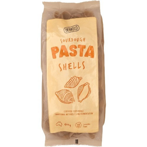 BERKELO Sourdough Pasta Wholewheat Shells 400g