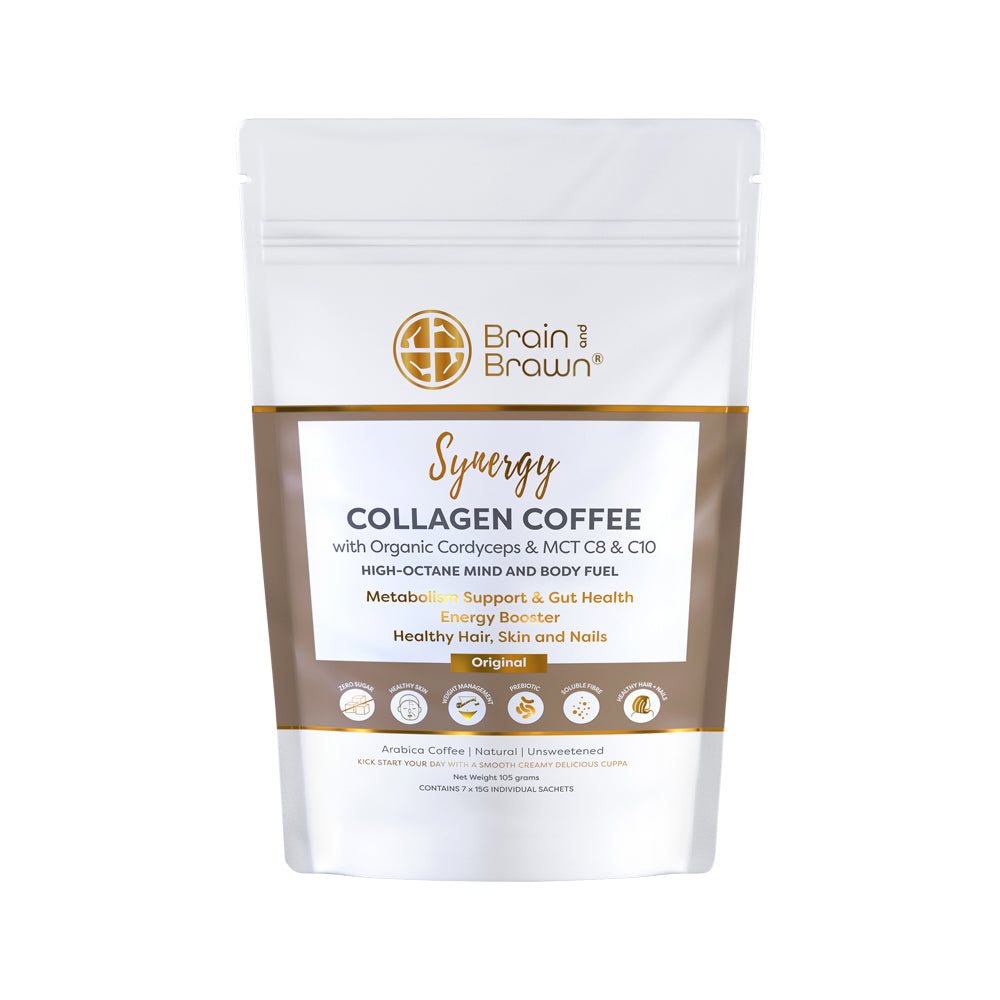 Brain and Brawn Collagen Coffee Synergy (Organic Cordyceps & MCT C8 & C10) Sachets