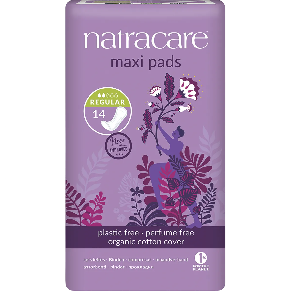 NATRACARE Maxi Pads Regular 14pk