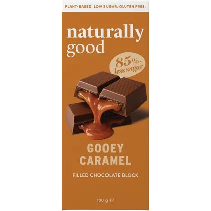 NATURALLY GOOD Filled Chocolate Block Gooey Caramel 100g