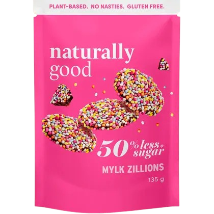 NATURALLY GOOD Mylk Zillions 50% less sugar