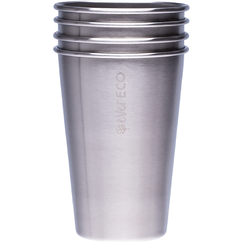 EVER ECO Stainless Steel Drinking Cups 4x500ml