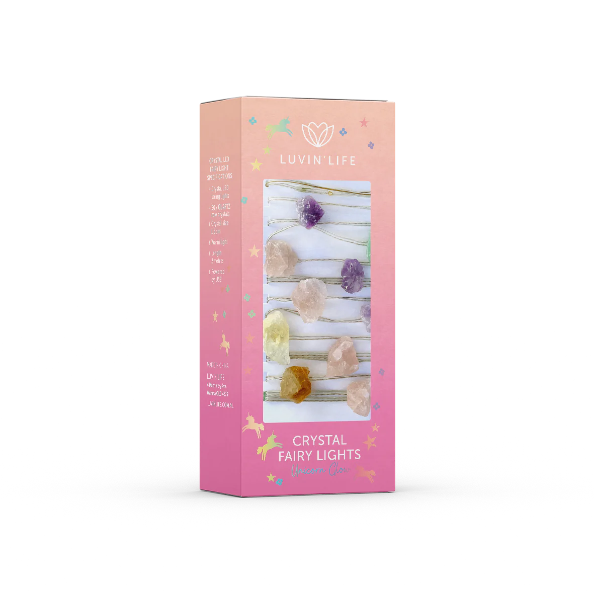 Luvin Life Crystal Decoration Light - Unicorn