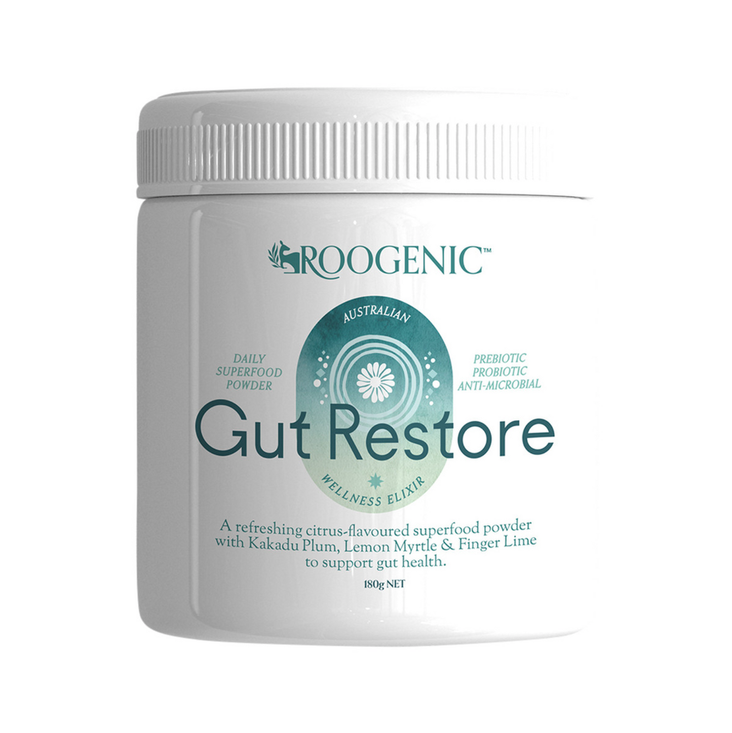 Roogenic Australian Wellness Elixir Daily Superfood Powder Gut Restore 180g