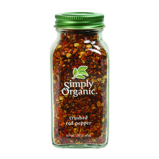 SIMPLY ORGANIC Crushed Hot Red Pepper LARGE GLASS 45g