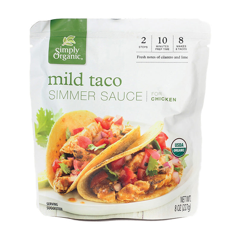 SIMPLY ORGANIC Mild Taco Simmer Sauce 227g