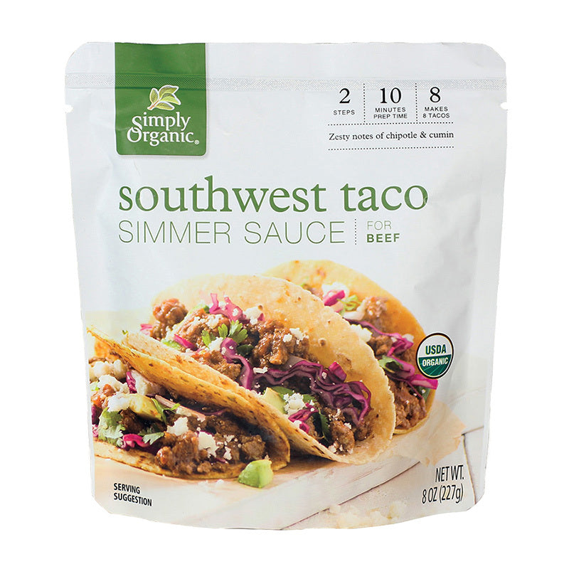 SIMPLY ORGANIC Southwest Taco Simmer Sauce 227g