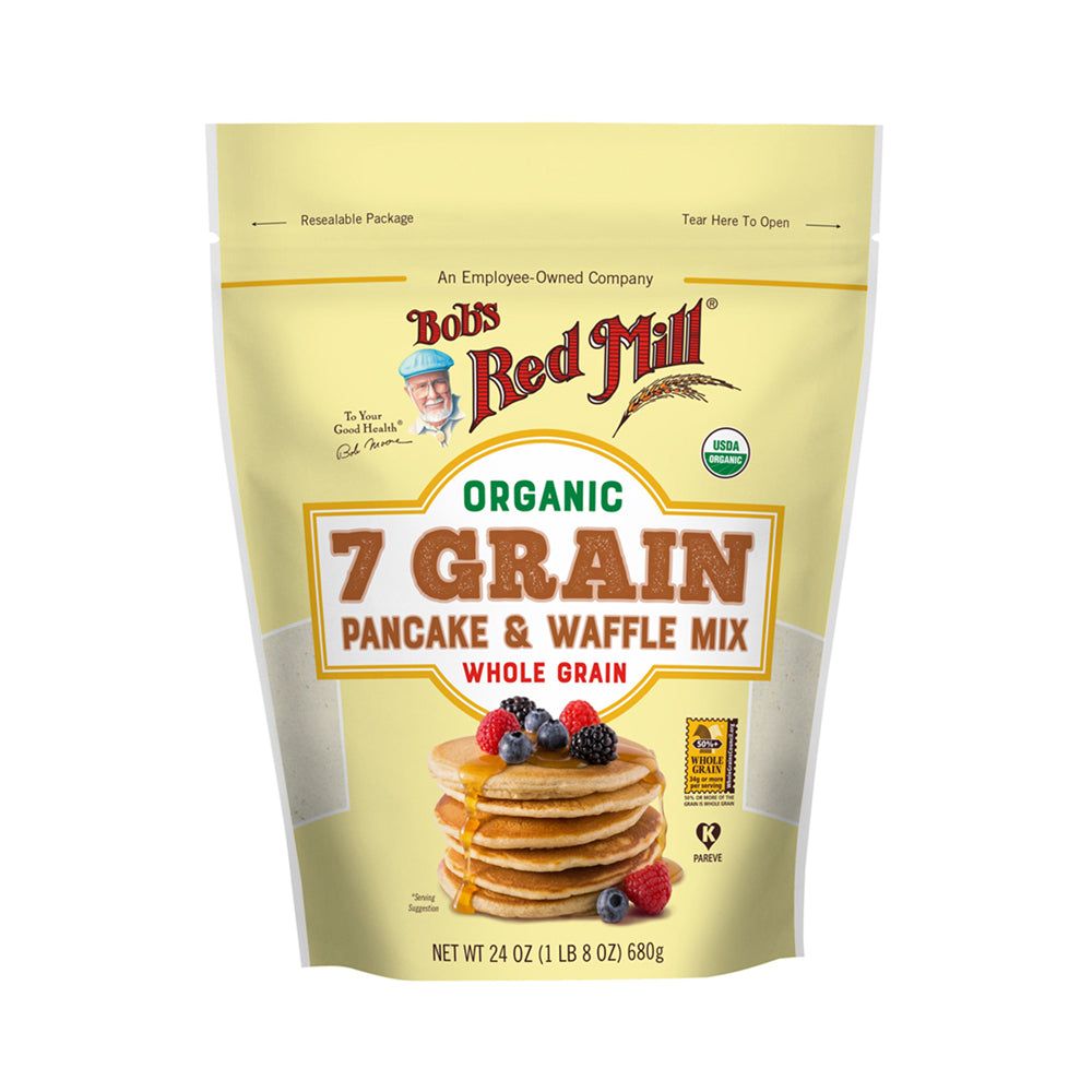 BOB'S RED MILL Organic 7 Grain Pancake & Waffle Mix 680g