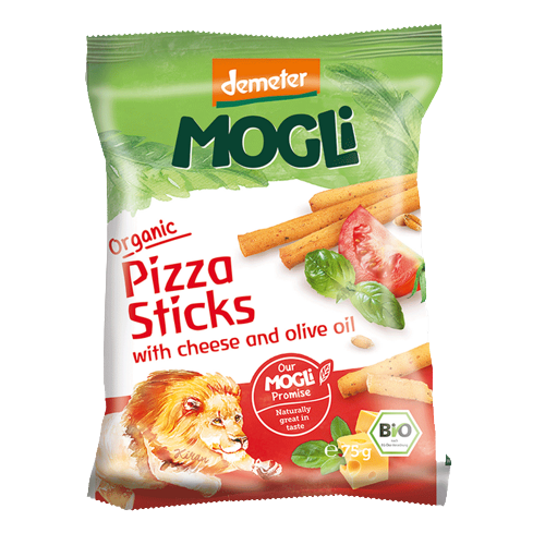 MOGLI Organic Pizza Sticks with Cheese and Olive Oil 75g