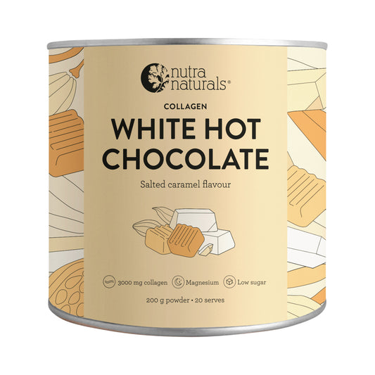 NUTRA NATURALS COLLAGEN WHITE HOT CHOCOLATE SALTED CARAMEL 200G