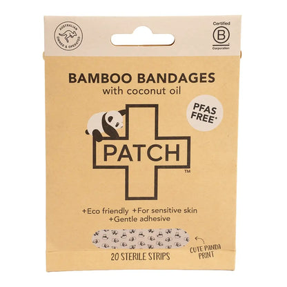 Patch Adhesive Bandages Panda Coconut Oil Kids - 20pk