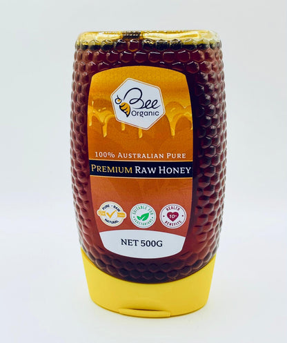 BEE ORGANIC Premium Pure Raw Honey Squeeze Bottle