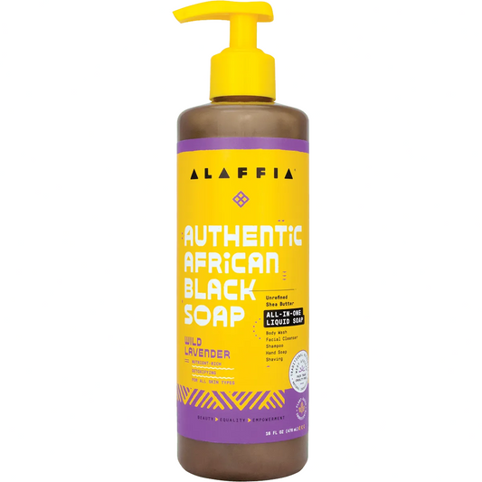 ALAFFIA African Black Soap All-In-One Wild Lavender 476ml