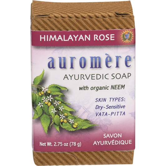 AUROMERE Neem Soap Ayurvedic Himalayan Rose