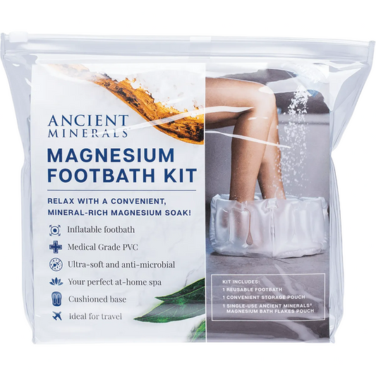 ANCIENT MINERALS Magnesium Inflatable Footbath Kit 150g Magnesium Flakes