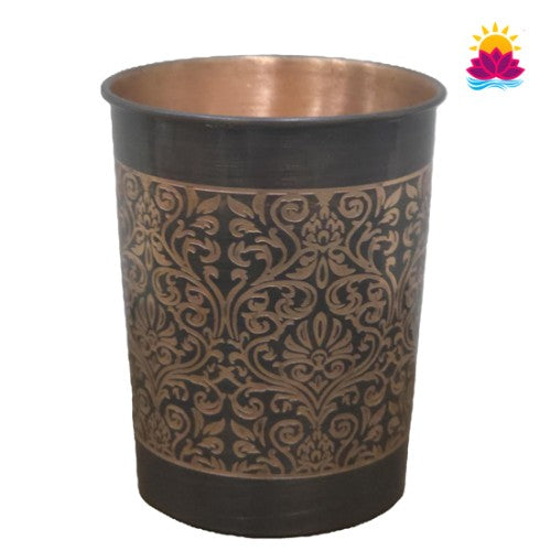 KOPPER CUPS ANTIQUE ETHCING