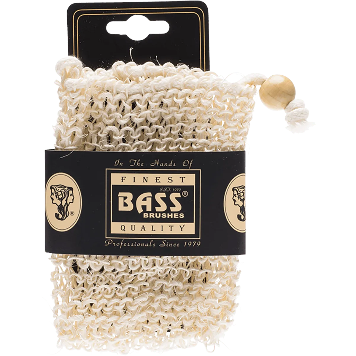 BASS BODY CARE Sisal Soap Holder Pouch with Drawstring Firm