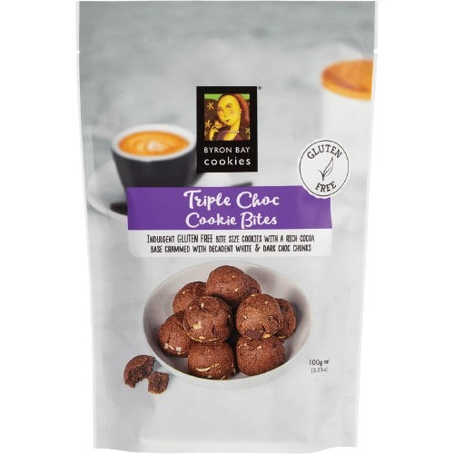 BYRON BAY COOKIES Gluten Free Cookie Bites Triple Choc Fudge