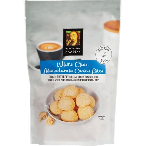 BYRON BAY COOKIES Gluten Free Cookie Bites White Choc Macadamia