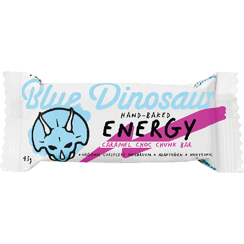 BLUE DINOSAUR Hand-Baked Energy Bar Caramel Choc Chunk