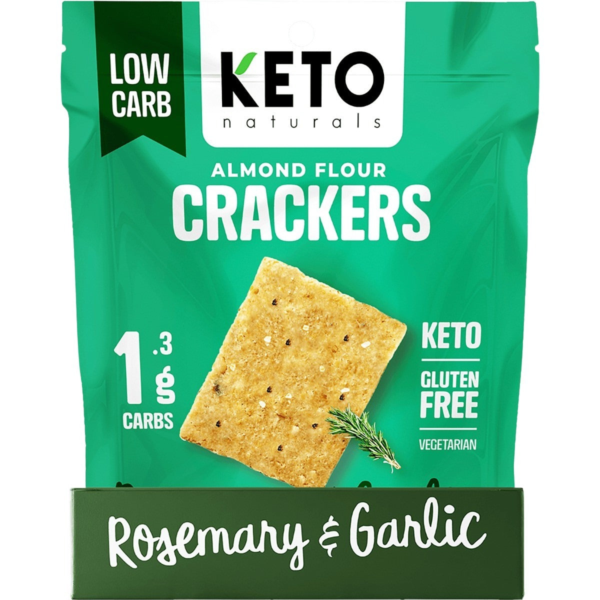 KETO NATURALS Almond Flour Crackers Rosemary & Garlic