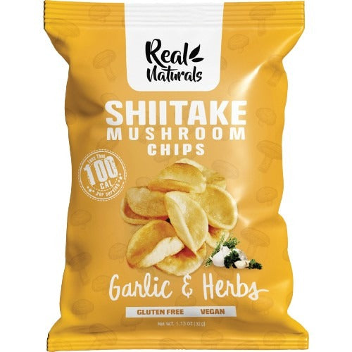 REAL NATURALS Shiitake Mushroom Chips Garlic & Herbs