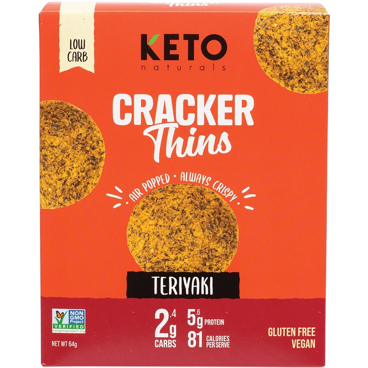 KETO NATURALS Cracker Thins Teriyaki