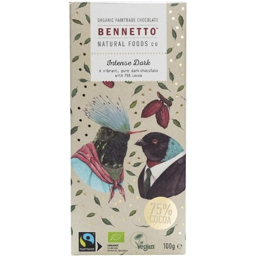 BENNETTO Organic Dark Chocolate Intense Dark