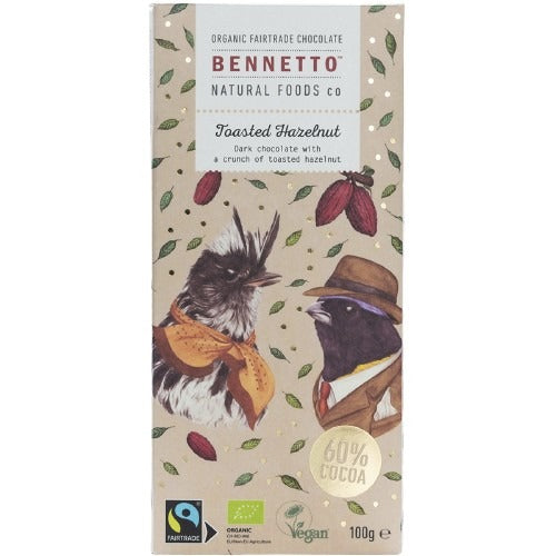 BENNETTO Organic Dark Chocolate Toasted Hazelnut