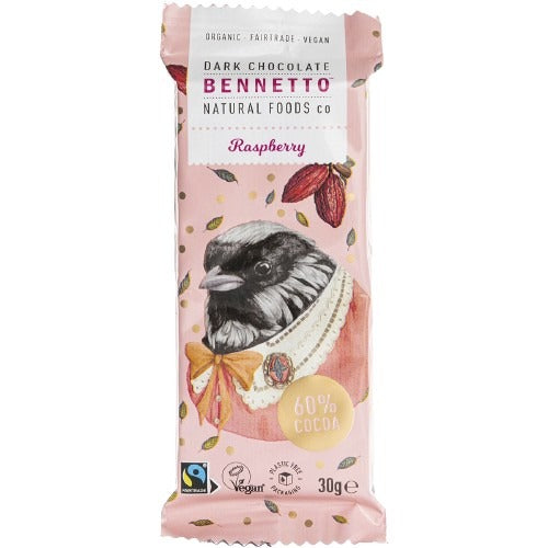 BENNETTO Organic Dark Chocolate Raspberry