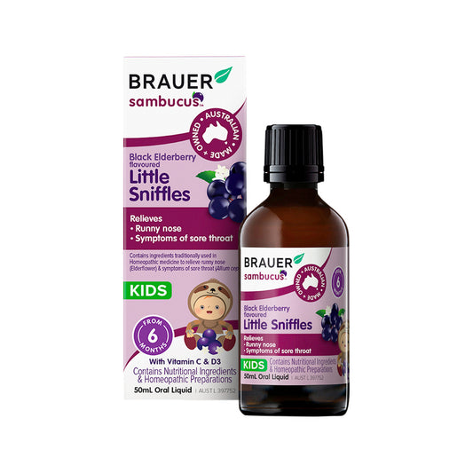 Brauer Sambucus Black Elderberry Kids Little Sniffles Oral Liquid 50ml