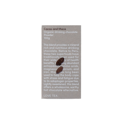 Love Tea Organic Cacao and Maca Drinking Chocolate Powder 100g