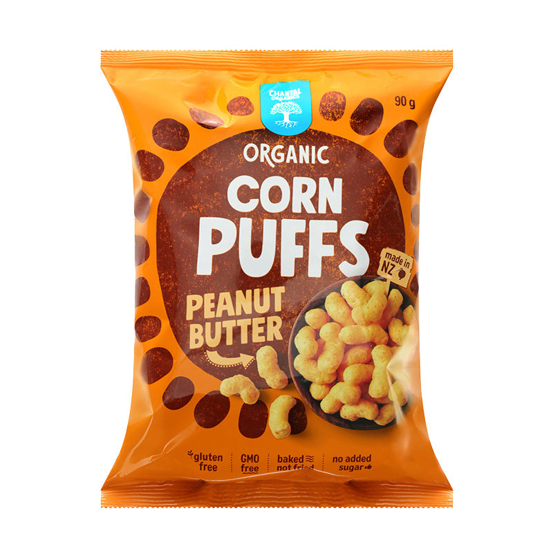 CHANTAL ORGANICS Organic Corn Puffs - Peanut Butter 90g