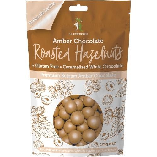 DR SUPERFOODS Roasted Hazelnuts Amber Chocolate 125g