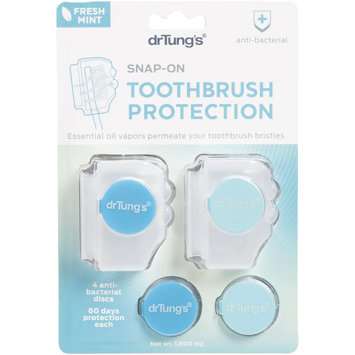 DR TUNG'S Toothbrush Protection with 2 Refills (Colour May Vary) 2pk