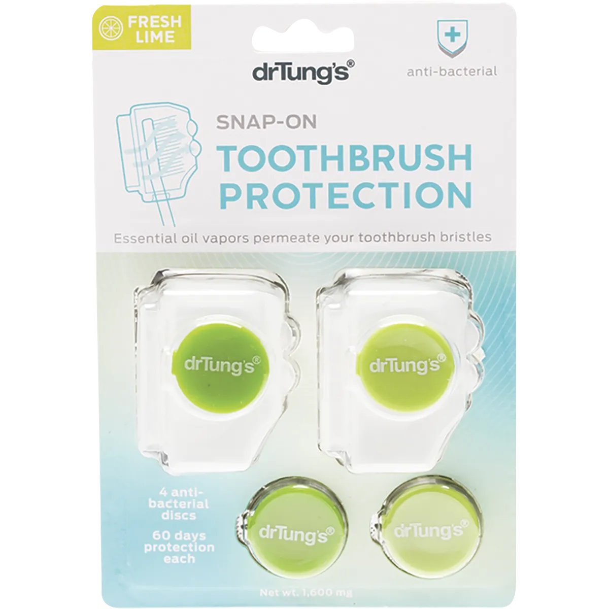 DR TUNG'S Toothbrush Protection with 2 Refills (Colour May Vary) 2pk