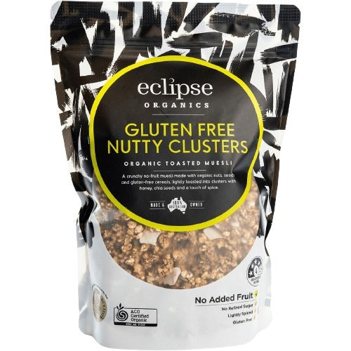 ECLIPSE ORGANICS Organic Muesli Gluten Free Nutty Clusters 400g