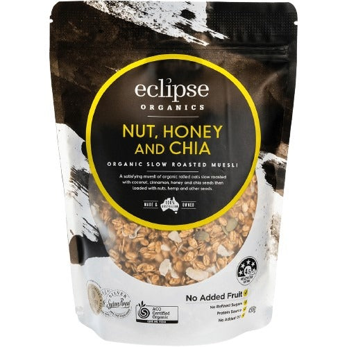 ECLIPSE ORGANICS Organic Muesli Nut, Honey & Chia 450g