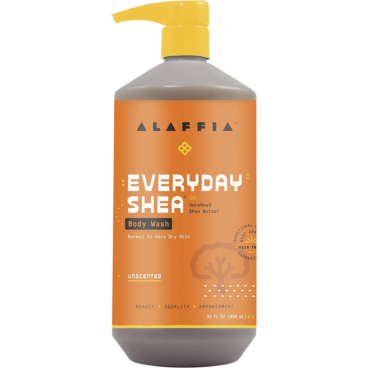 ALAFFIA Everyday Shea Body Wash Unscented 950ml