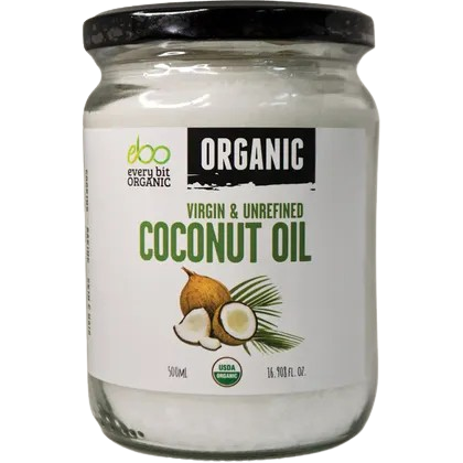 EVERY BIT ORGANIC RAW Coconut Oil Virgin & Unrefined 500ml