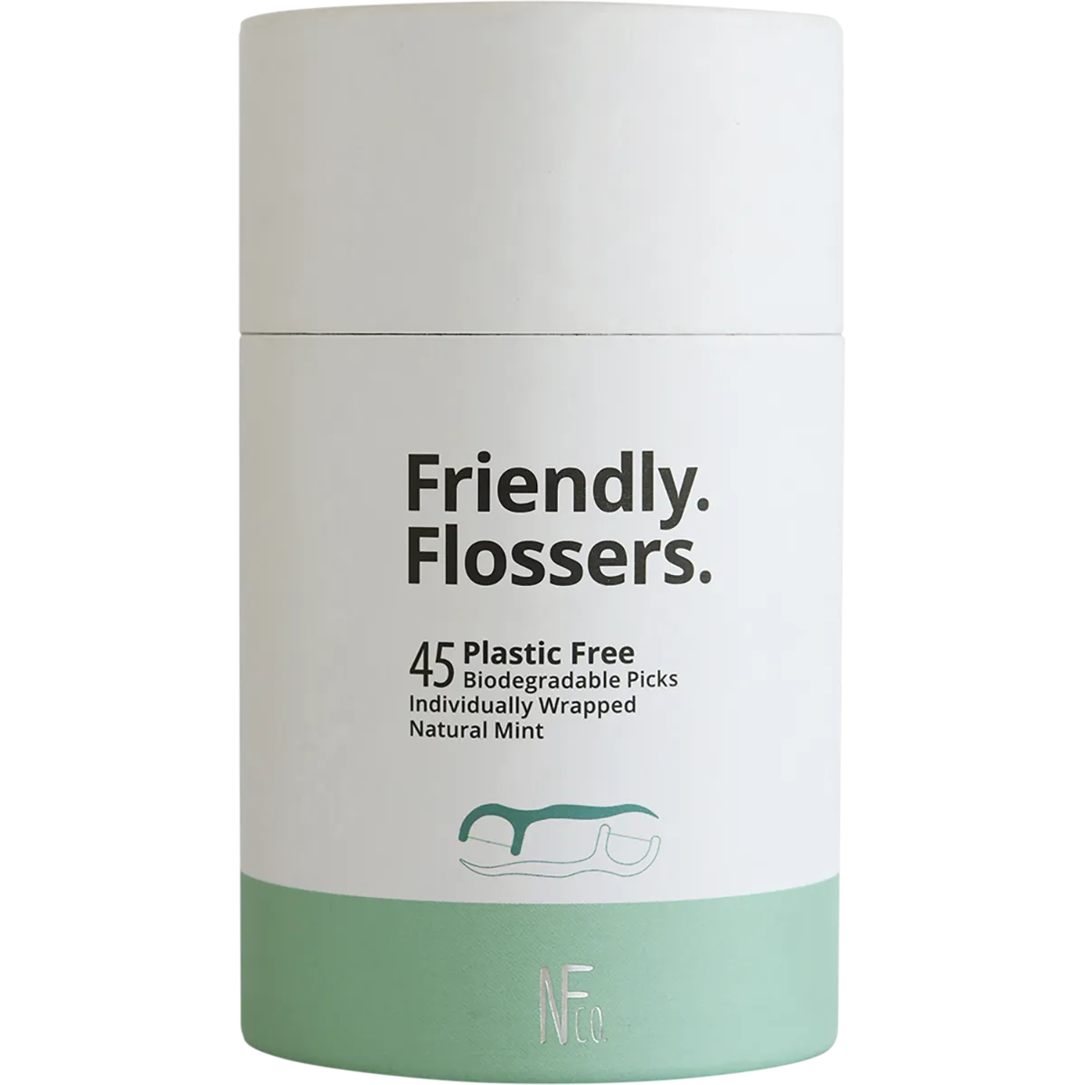 NFCO. Friendly Flossers Bio Dental Picks Natural Mint 45pcs