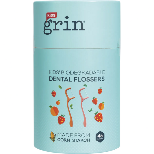 GRIN Biodegradable Dental Flossers Kids 45pk