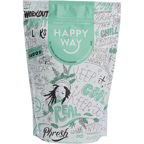 HAPPY WAY Hemp Protein Powder Cacao Mint 500g