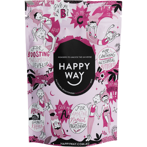 HAPPY WAY BCAA Powder Raspberry 300g