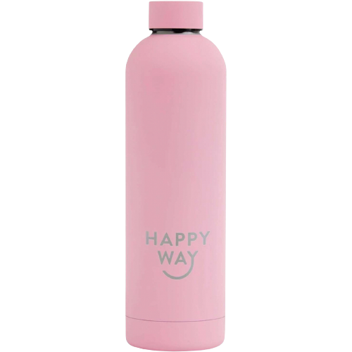 HAPPY WAY Insulated Stainless Steel Bottle Pink Matte 750ml