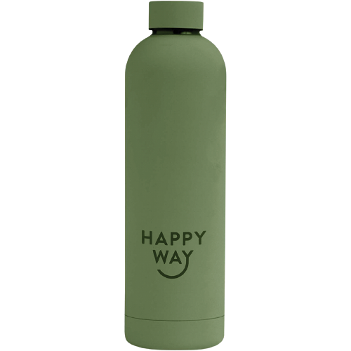 HAPPY WAY Insulated Stainless Steel Bottle Sage Matte 750ml