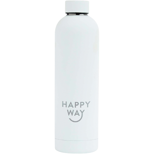 HAPPY WAY Insulated Stainless Steel Bottle White Matte 750ml