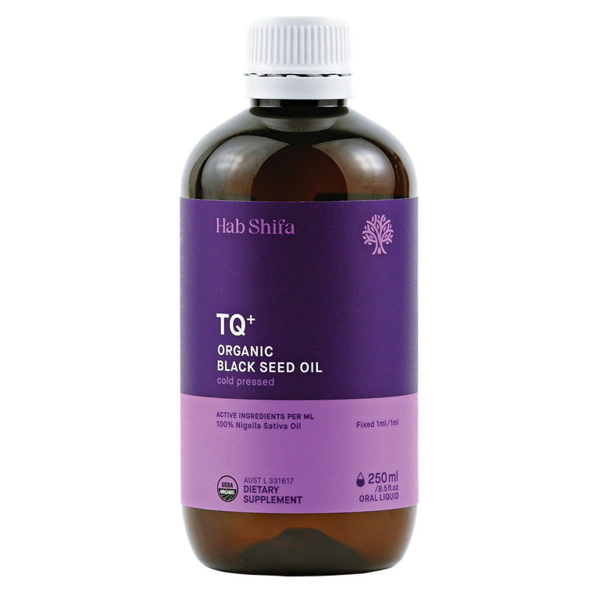 Hab Shifa TQ+ Organic Cold Pressed Black Seed Oil 250ml