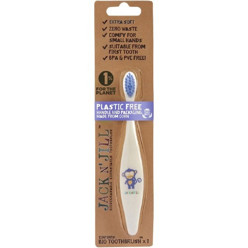 JACK N' JILL Toothbrush Children Monkey Biodegradable