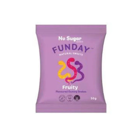 Funday Fruity Flavoured Gummy Snakes 50g